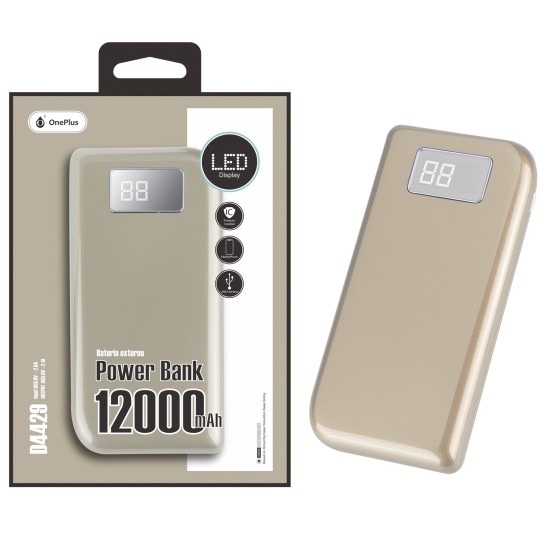 POWER BANK MTK D4429 ECLIPSE,12000MAH DUORADO ORIGINAL POWER BANK MTK D4429 ECLIPSE,12000MAH DUORADO ORIGINAL